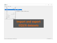 Import export EQ3/6