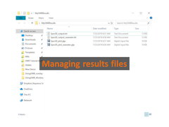 Manage results files